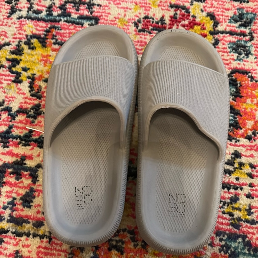 Grey slippers